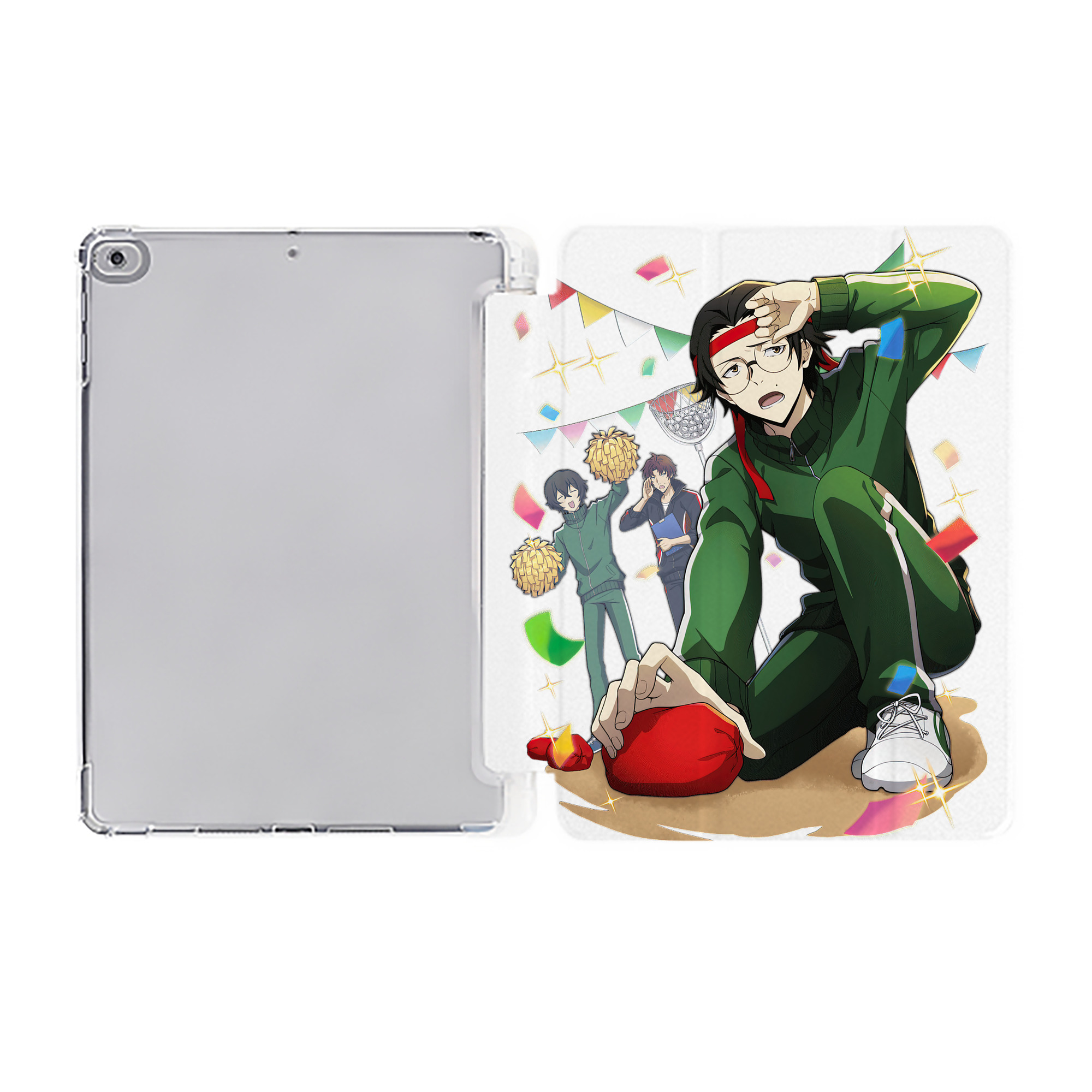 （画像用） 文豪ストレイドッグス Bungo Stray Dogs IPad ケース ペン収納付き 三つ折りスタンド PUレザー×シリコン 対応機種9.5/10.5/10.9インチ